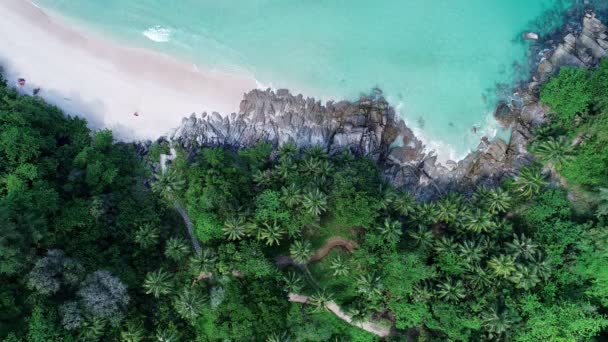 Úžasná Pláž Letecký Pohled Tropické Pláže Moře Krásném Ostrově Phuket — Stock video