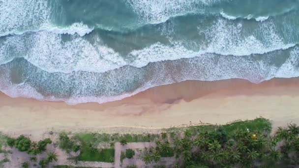 美丽美丽的海滩空中俯瞰美丽的普吉岛上的热带海滩海 — 图库视频影像