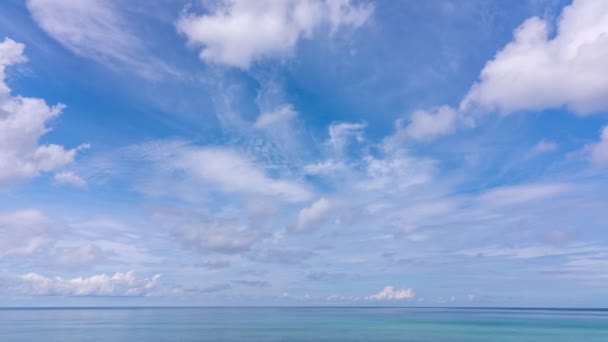 Motion White Clouds Time Lapse Beautiful Blue Sky White Clouds — Vídeo de Stock