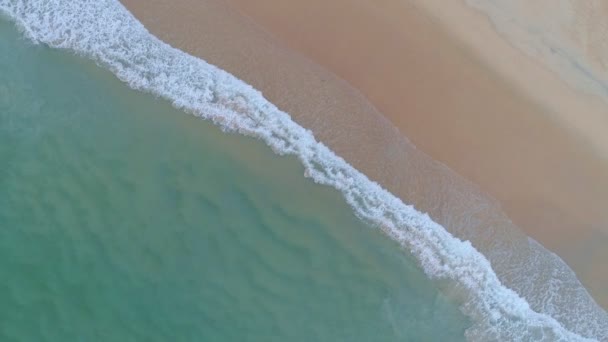Deniz Dokusu Dalgaları Sahilde Köpürme Sıçrama Güzel Dalga Deniz Yüzeyi — Stok video