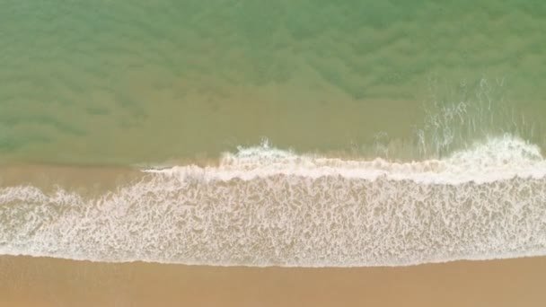 Mar Textura Ondas Espuma Respingo Praia Bela Onda Mar Superfície — Vídeo de Stock