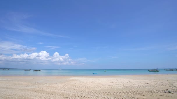 Spiaggia Vuota Tropicale Andaman Paesaggio Marino Largo Phuket Spiaggia Phuket — Video Stock