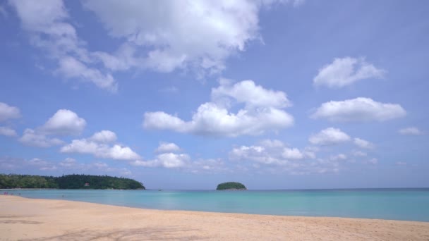 Spiaggia Vuota Tropicale Andaman Paesaggio Marino Largo Phuket Spiaggia Phuket — Video Stock