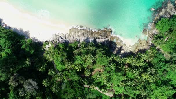 Úžasná Pláž Letecký Pohled Tropické Pláže Moře Krásném Ostrově Phuket — Stock video