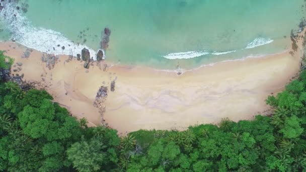 Niesamowita Plaża Widok Lotu Ptaka Tropikalna Plaża Morze Pięknej Wyspie — Wideo stockowe