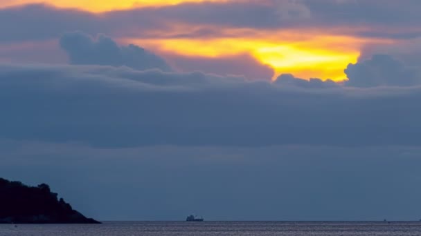 Час Лапсе Барвисті Хмари Під Час Заходу Сонця Прекрасне Світло — стокове відео