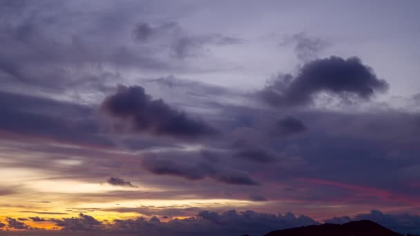 Πολύχρωμα Σύννεφα Ουρανό Timelapse Όμορφο Φως Της Φύσης — Αρχείο Βίντεο