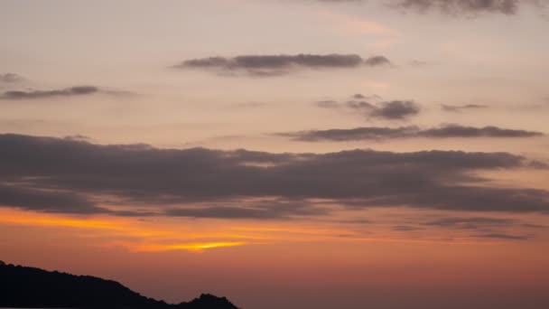 Zeitraffer Bunte Wolken Bei Sonnenuntergang Schönes Licht Der Natur Erstaunliche — Stockvideo