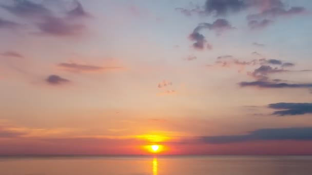 Time Lapse Färgglada Moln Solnedgången Tid Vackert Ljus Naturen Fantastiska — Stockvideo