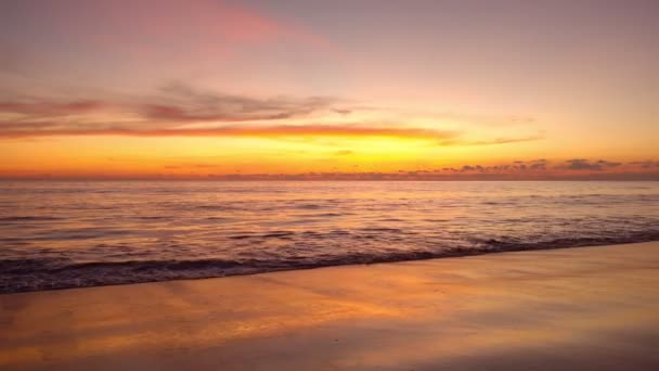 Laut Tropis Saat Matahari Terbenam Atau Terbit Atas Video Laut — Stok Video