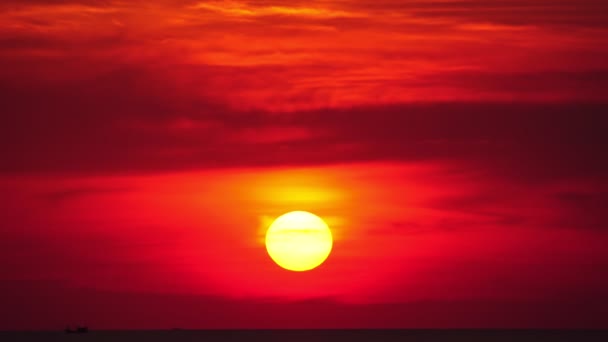 Erstaunliche Sonne Über Dem Meer Erstaunliches Licht Natur Bunte Landschaft — Stockvideo