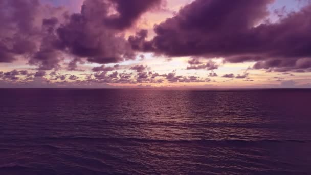 Τροπική Θάλασσα Στο Ηλιοβασίλεμα Την Ανατολή Πάνω Από Θάλασσα Βίντεο — Αρχείο Βίντεο