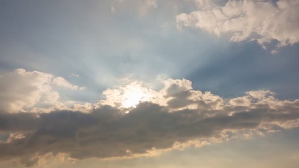 Timelapse Nuages Sombres Coulant Dans Ciel Concept Environnement Naturel — Video