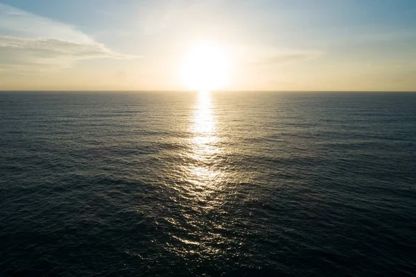 Letecký Pohled Krásný Výhled Západ Slunce Nad Mořskou Hladinou Krásná — Stock fotografie