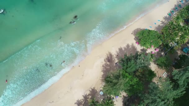 Phuket Mare Belle Onde Che Schiantano Sulla Spiaggia Onde Vista — Video Stock