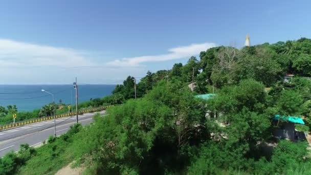 Vista Aérea Phuket Costa Laem Promthep Cabo Hermoso Mar Phuket — Vídeo de stock