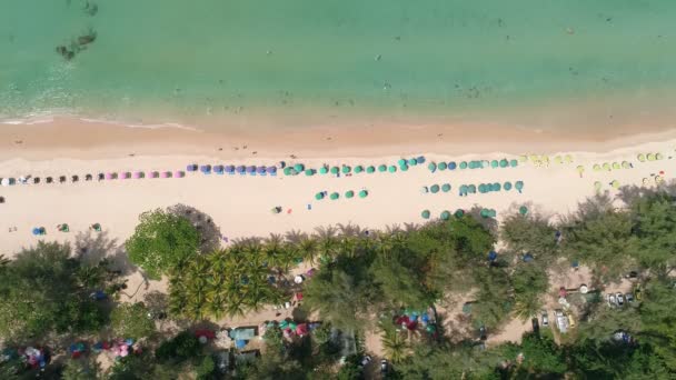 Incredibile Bella Spiaggia Veduta Aerea Del Mare Spiaggia Tropicale Nella — Video Stock