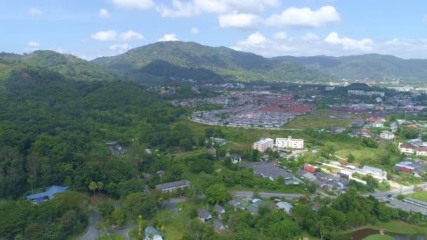 Luftaufnahme Des Kathu Distrikts Phuket Thailand Aus Der Drohnenkamera — Stockvideo