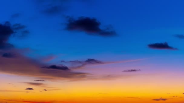 Красочное Темное Облако Заката Пейзаж Заката Удивительный Свет Природы Облака — стоковое видео