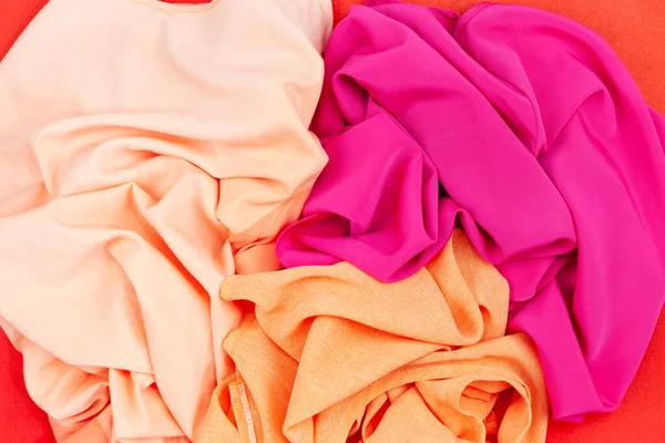 Сладкие Красочные Ткани Шелка Текстуры Одежды Можно Использовать Дизайн Фон — стоковое фото