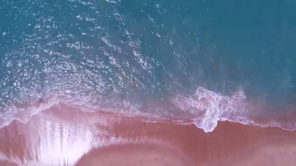 Вид Воздуха Море Песчаный Пляж Пхукета Летний Сезон Удивительный Морской — стоковое видео