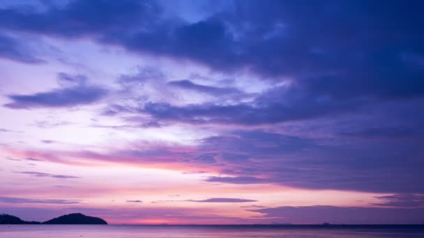 Beautiful Time Lapse Majestic Sunrise Purple Sky Landscape Amazing Light — Stok Video