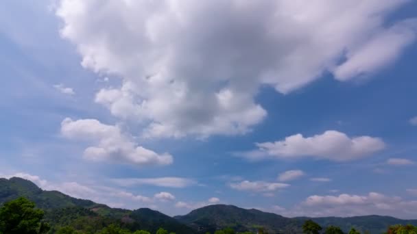 Verão Nuvens Fundo Céu Azul Nuvens Brancas Nuvens Timelapse Verão — Vídeo de Stock