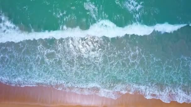 Вид Воздуха Море Песчаный Пляж Пхукета Летний Сезон Удивительный Морской — стоковое видео