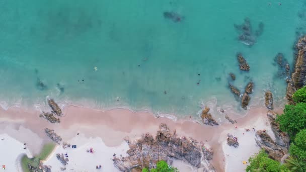 Повітряний Вид Пляж Патонг 2022 Років Чудове Узбережжя Літній Сезон — стокове відео