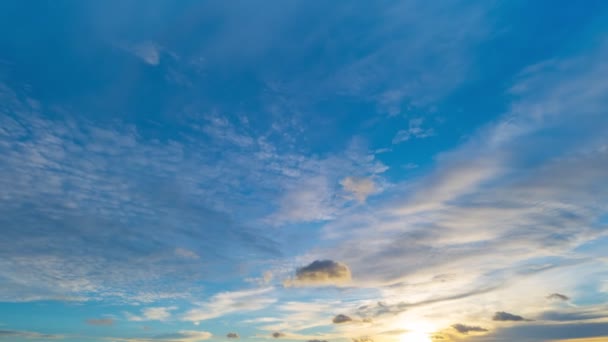 Chmury Tła Błękitne Niebo Białe Chmury Chmury Krajobraz Timelapse Niesamowite — Wideo stockowe