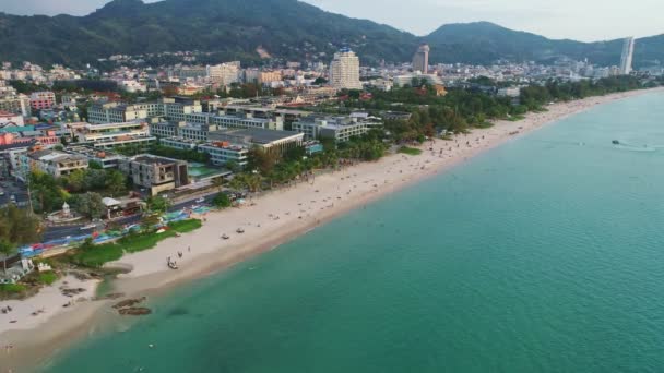 Pantai Patong Pada 2022 April Pantai Yang Indah Musim Panas — Stok Video