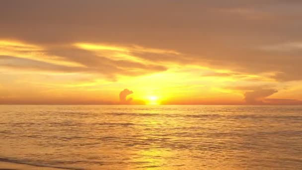 Τροπική Θάλασσα Στο Ηλιοβασίλεμα Την Ανατολή Πάνω Από Θάλασσα Βίντεο — Αρχείο Βίντεο
