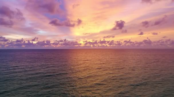 Aerial View Beautiful View Sunset Sunrise Sea Surface Beautiful Wave — Αρχείο Βίντεο