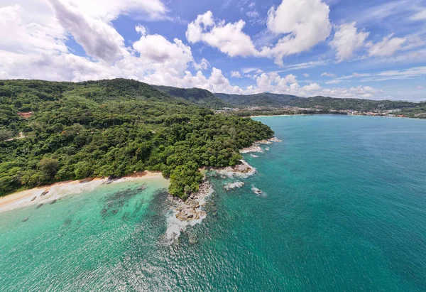 Panorama Krajobraz Widok Natury Kamery Drone Widok Lotu Ptaka Wybrzeże — Zdjęcie stockowe