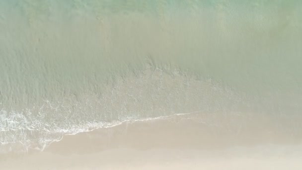 Deniz Dalgaları Güzel Kumsal Yüksek Kaliteli Kuş Bakışı Görüntü — Stok video