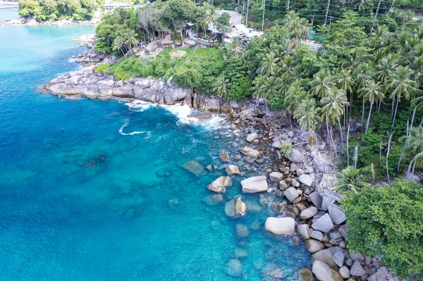 Vue Aérienne Vue Sur Mer Dans Île Phuket Belle Surface — Photo