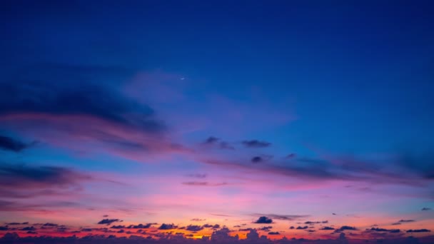 Zeitraffer Von Schönen Sonnenaufgang Landschaft Erstaunliches Licht Der Natur Wolkenlandschaft — Stockvideo
