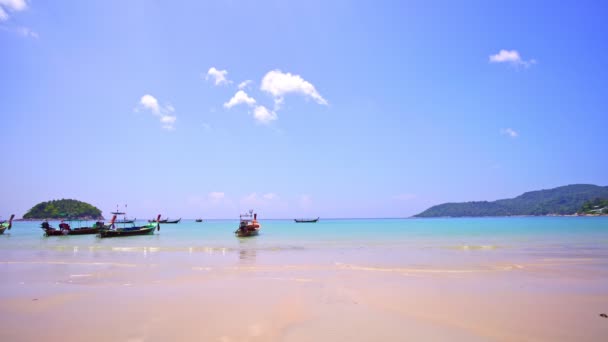 Thaïlande Bateaux Tourisme Bateaux Pêche Queue Longue Bord Mer Tropicale — Video