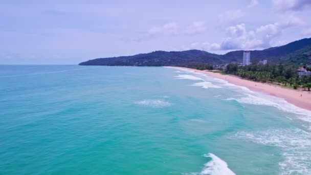 Wysokiej Jakości Materiał Filmowy Najlepszy Widok Plaża Morska Piękne Fale — Wideo stockowe