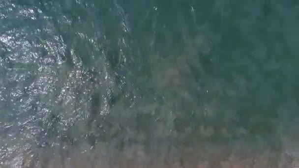 Piękne Fale Morskie Powierzchnia Wody Wysokiej Jakości Wideo Bird Eye — Wideo stockowe