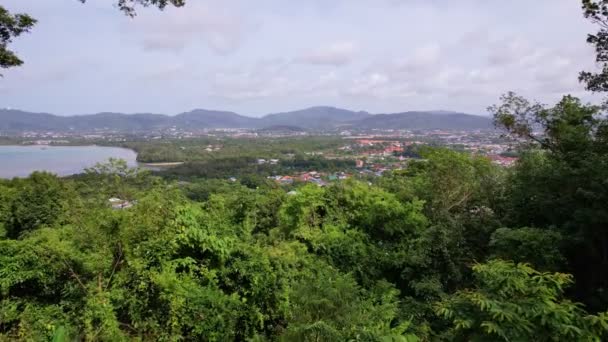 Aerial View Khao Khad Viewpoint Phuket Thailand Amazing Mountain Nature — Wideo stockowe