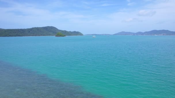 Aerial Drone Video Tropical Paradise Exotic Phuket Island Thailand Beautiful — Stockvideo