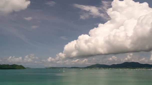 Timelapse Amazing Dark Sky Cloud Background Epic Storm Tropical Sunset — Stockvideo