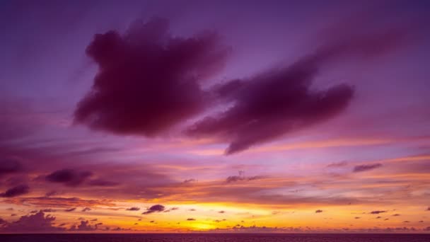 Time Lapse Majestic Sunset Sunrise Landscape Amazing Light Nature Cloudscape — Stock video