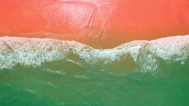 Sea Beach Beautiful Waves Foaming Splashing Beach Sand Ocean Sea — Video