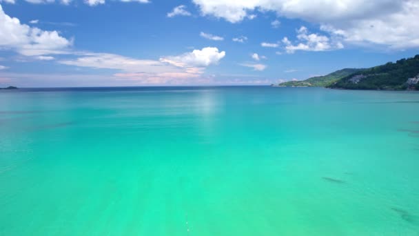 Beautiful Sea Summer Landscape Waves Sea Water Surface High Quality — Stock videók