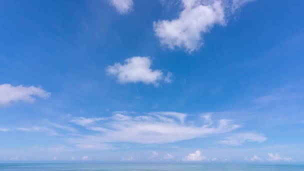 Motion White Clouds Time Lapse Beautiful Blue Sky White Clouds — Stock video