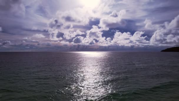Moře Při Západu Slunce Nebo Východu Slunce Nad Pláží Video — Stock video