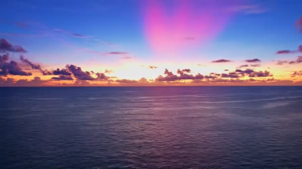 Drone Hyperlapse Majestic Sunset Sunrise Landscape Amazing Light Nature Cloudscape — Αρχείο Βίντεο
