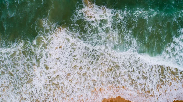 Sea Waves Blurred Background Top View Drone Camera Nature Ocean — Foto de Stock